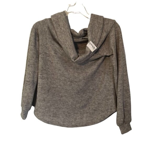 NWT Reitmans Ladies Cowl Neck Lightweight Fleece Heathered Grey Ladies  XSm - Picture 12 of 12